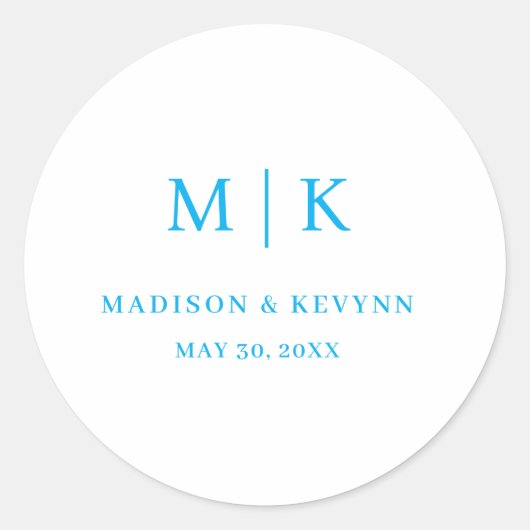 Sticker Rond Minimal et chic | MARIAGE (Devant)