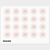 Sticker Rond Minimal et chic | MARIAGE (Feuille)