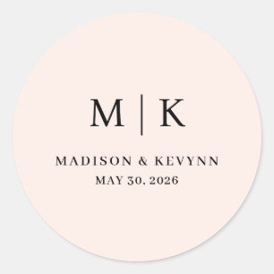 Sticker Rond Minimal et chic MARIAGE