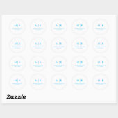 Sticker Rond Minimal et chic | MARIAGE (Feuille)