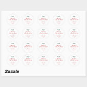Sticker Rond Minimal Greenery Simple Joyeux Noël (Feuille)