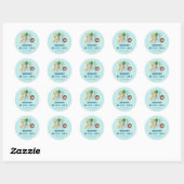 Sticker Rond Minimal Safari Wild One (Feuille)