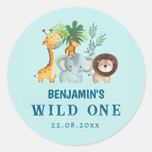Sticker Rond Minimal Safari Wild One
