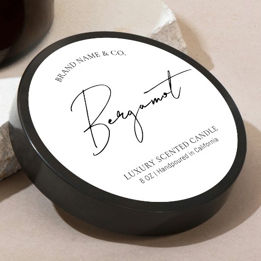 Sticker Rond Minimal Simple Professional Candle Jar Lid Label