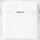 Sticker Rond minimal valentine hearts / “cute love pattern” (Sac)