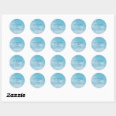 Sticker Rond Minimalist Blue Sky Just Love Casual (Feuille)