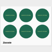 Sticker Rond Minimalist Classical Professional Green Yellow (Feuille)