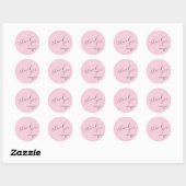 Sticker Rond Minimalist Contemporary Business Thank You (Feuille)
