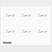Sticker Rond minimalist mountain (Feuille)
