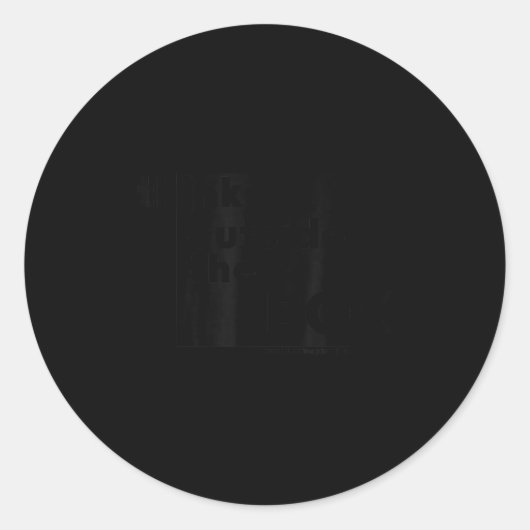 Sticker Rond Minimalist Think Outside The Box  (Devant)