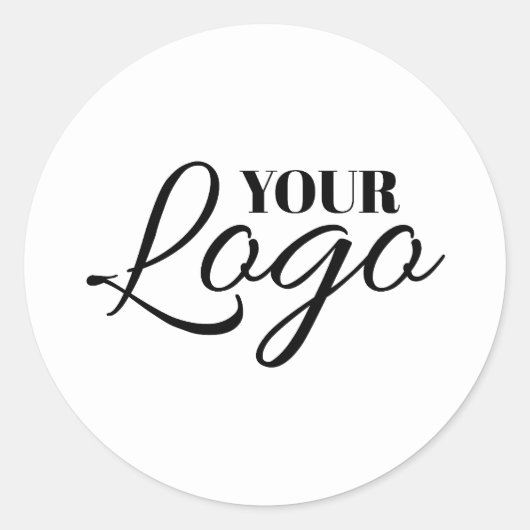 Sticker Rond Minimalist White Logo (Devant)