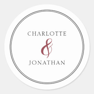 Sticker Rond Minimaliste Chic Élégant Calligraphie Script Maria