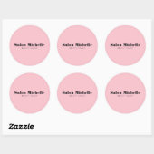 Sticker Rond Minimaliste Chic Rose (Feuille)