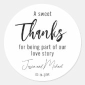 Sticker Rond 💍 minimaliste élégant (Devant)
