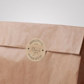 Sticker Rond Minimaliste Fabriqué Avec Amour