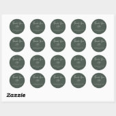 Sticker Rond Minimaliste Floral (Feuille)