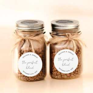 Sticker Rond Minimaliste Le Mélange Parfait Mariage Faveur