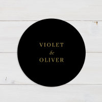 Minimaliste moderne | Mariage d'or noir