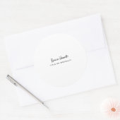 Sticker Rond Minimaliste Moderne Professionnel (Enveloppe)