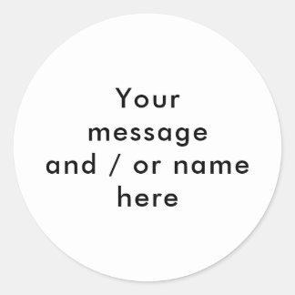 Sticker Rond Minimaliste Personnalisé Noir et Blanc