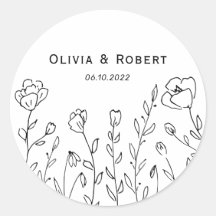 Minimaliste Rustique Fleur sauvage Mariage Classic