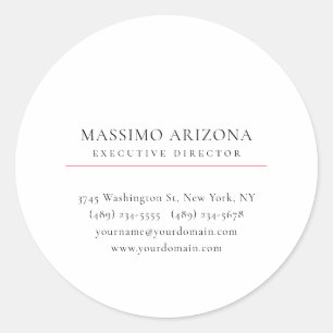 Sticker Rond Minimaliste simple noir blanc