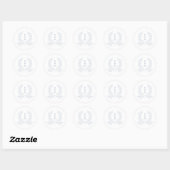 Sticker Rond Minimum Laurel Formal Faire-part de mariage K310 B (Feuille)
