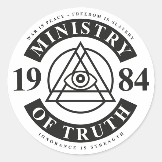 Sticker Rond Ministère De La Vérité (Devant)