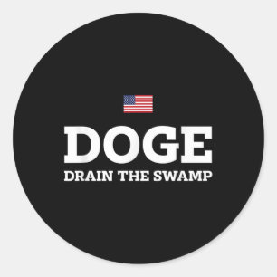 Sticker Rond Ministère De L'Efficacité Gouvernementale Doge Dra