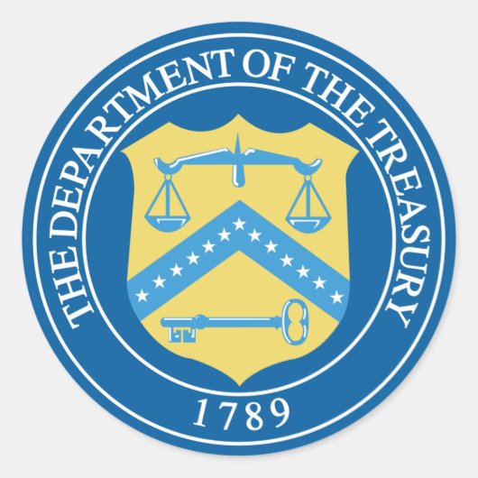 Sticker Rond Ministère du Trésor (Devant)