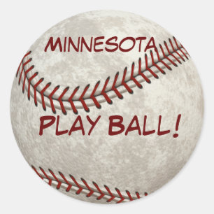 Sticker Rond Minnesota Baseball Play Ball ! Histoire américaine