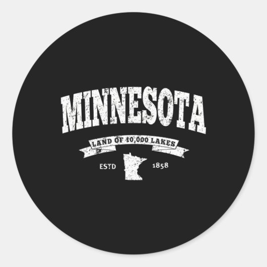 Sticker Rond Minnesota Mn (Devant)