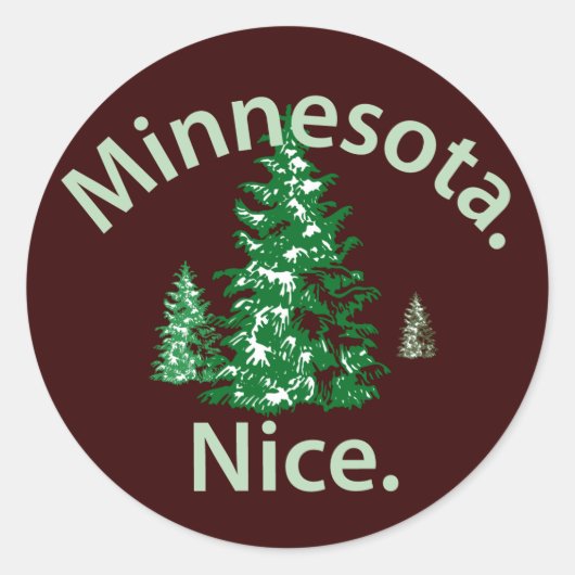 Sticker Rond Minnesota Nice. Point ! (Devant)