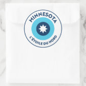 Sticker Rond Minnesota State Round : L'etoile Du Nord Patch (Sac)