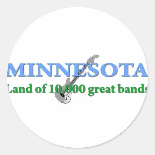 Sticker Rond Minnesota - Terre de 10 000 bandes (Devant)