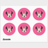 Sticker Rond Minnie (Feuille)