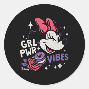 Sticker Rond Minnie Power S