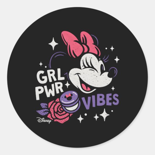 Sticker Rond Minnie Power S (Devant)