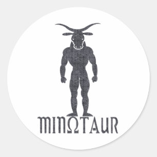 Sticker Rond Minotaure