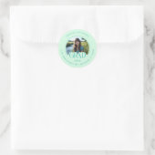 Sticker Rond Mint Green Photo Address Graduate Envelope Seal (Sac)