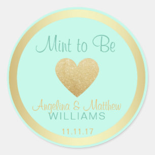 Sticker Rond Mint personnalisée pour être Mint Parties scintill