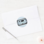 Sticker Rond Minuscule caravane en lacet gypsy (Enveloppe)