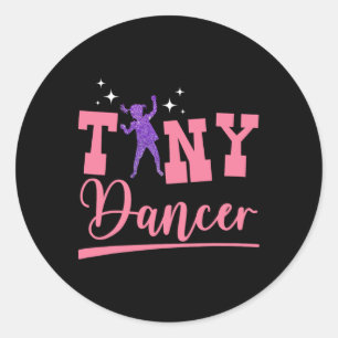 Sticker Rond Minuscule Danseur Belle Danse Enfants Danser Entra