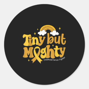 Sticker Rond Minuscule Mais Puissante Sensibilisation Au Cancer