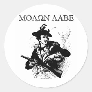Sticker Rond Minuteman de Molon Labe