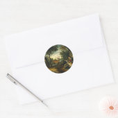 Sticker Rond Miracle de Saint Hubert par Pierre Paul Rubens  (Enveloppe)