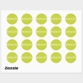 Sticker Rond Miracle sur vert (Feuille)