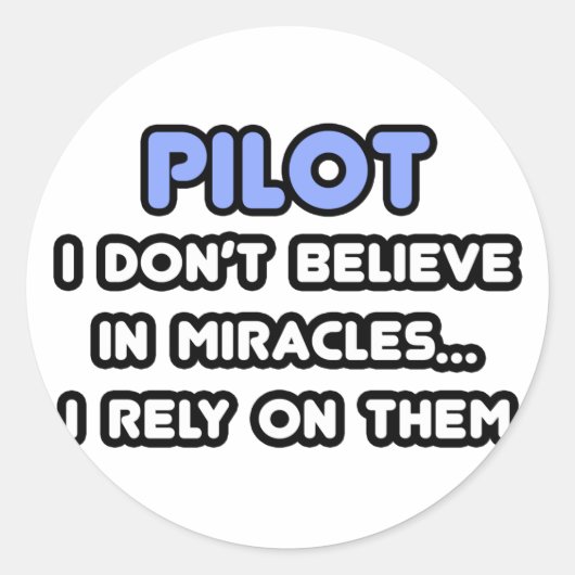 Sticker Rond Miracles et pilotes (Devant)