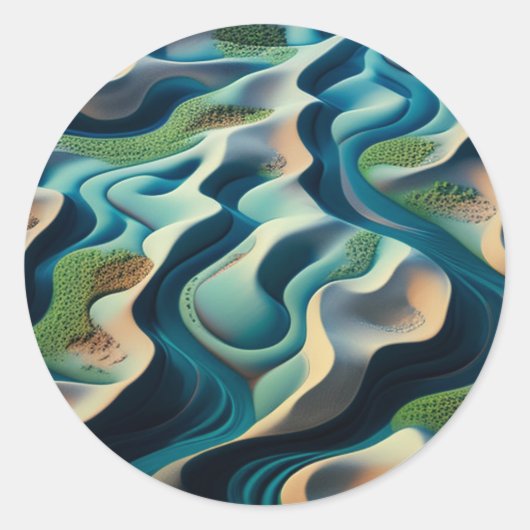 Sticker Rond Mirage currents (Devant)