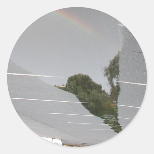 Sticker Rond Mirage de réflexion (Devant)
